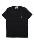 Stone Island Kids Logo-Embroidered Chest Pocket T-Shirt — Black