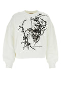 Sudadera de algodón con estampado gráfico de Alexander McQueen - Blanco