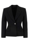 Givenchy Wool Single-Breasted Blazer — Black