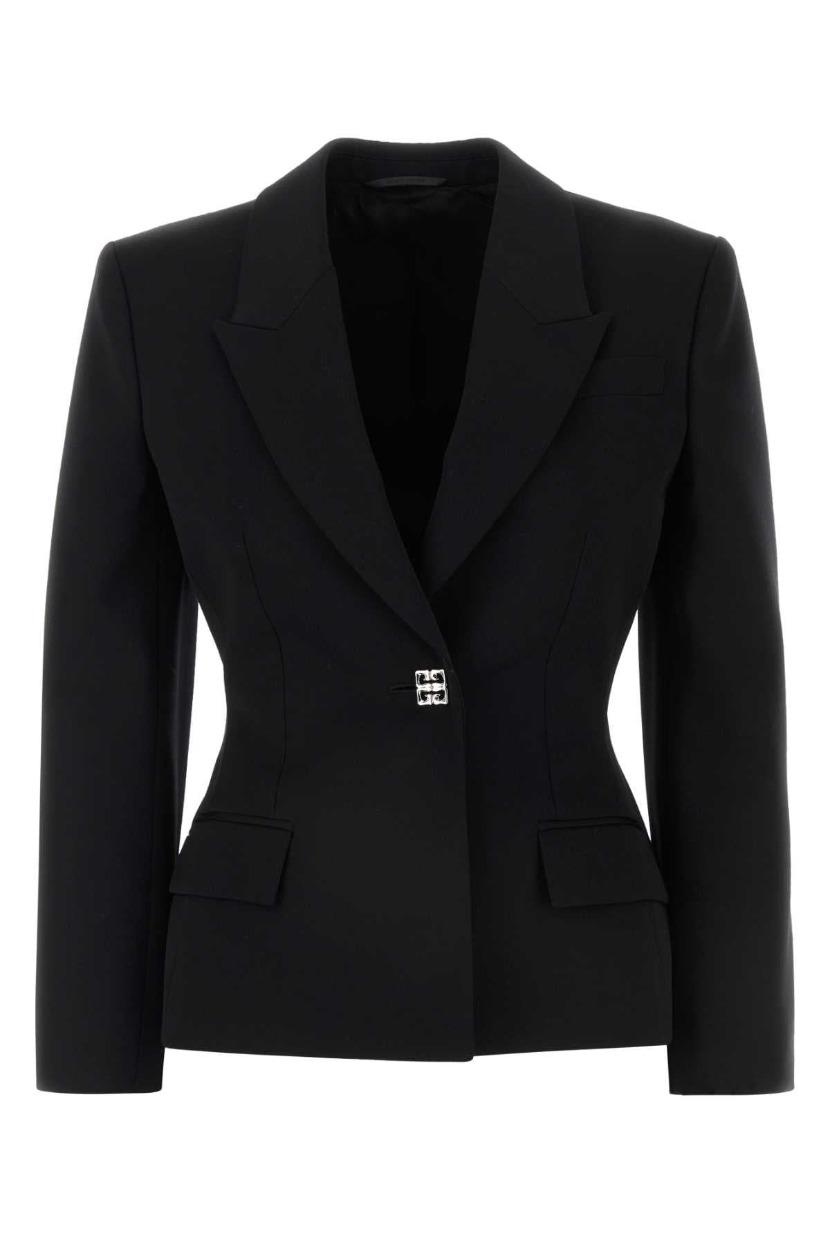 Givenchy Wool Single-Breasted Blazer — Black