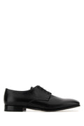 Prada Ovine Leather Lace-Up Oxford — Black