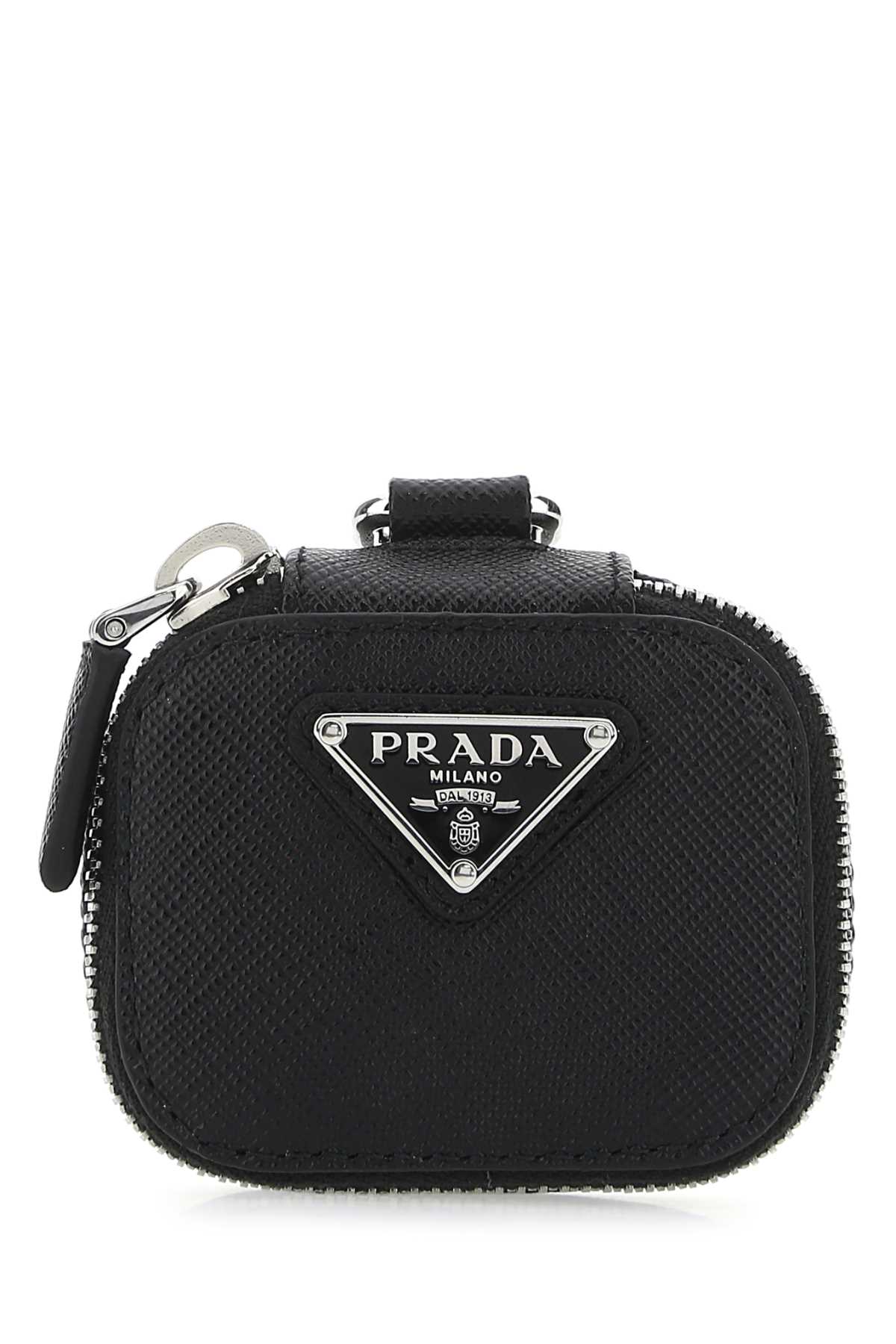 Prada Saffiano Leather Card Case — Black