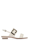 Roger Vivier Buckle Sandal — Beige