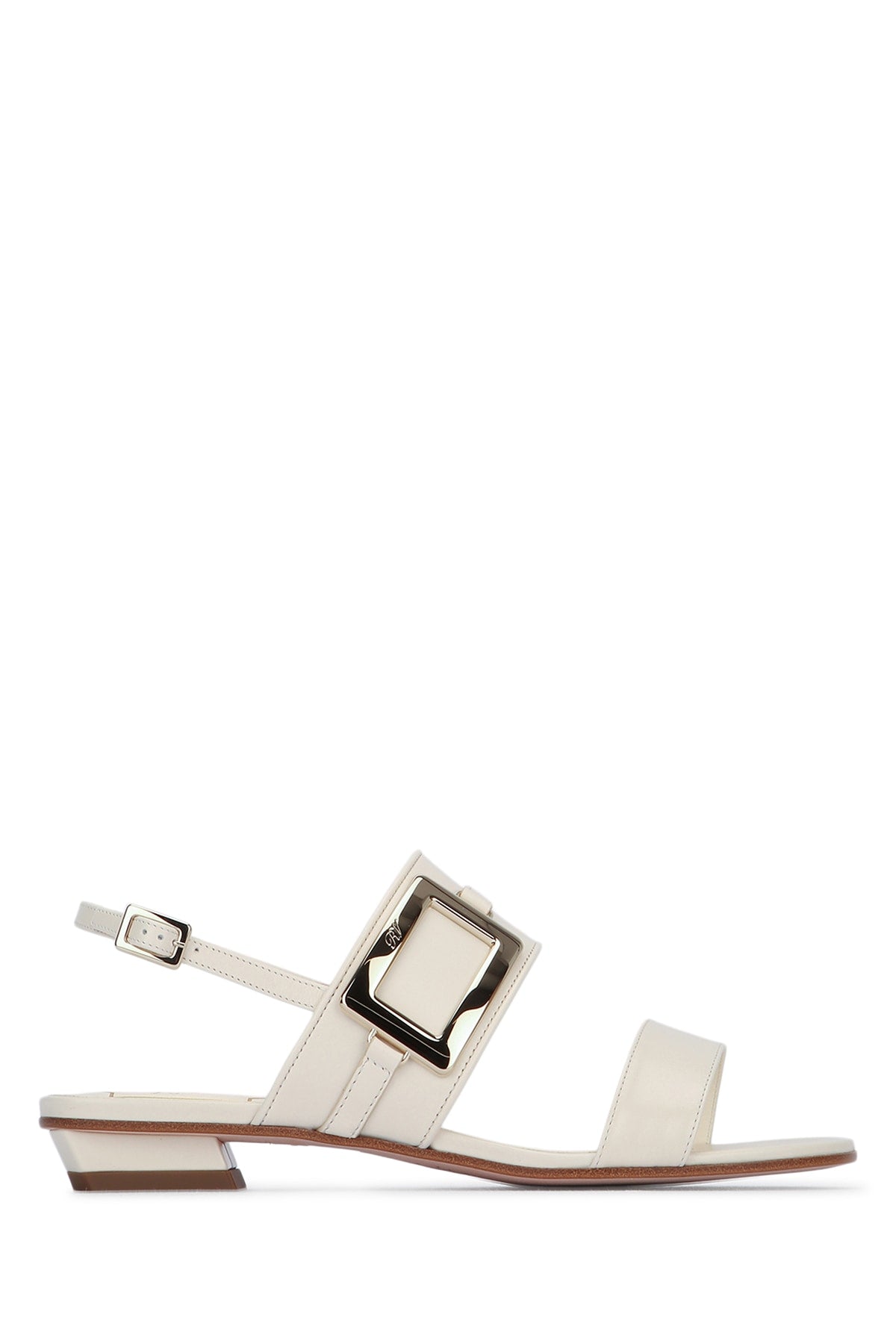 Roger Vivier Buckle Sandal — Beige