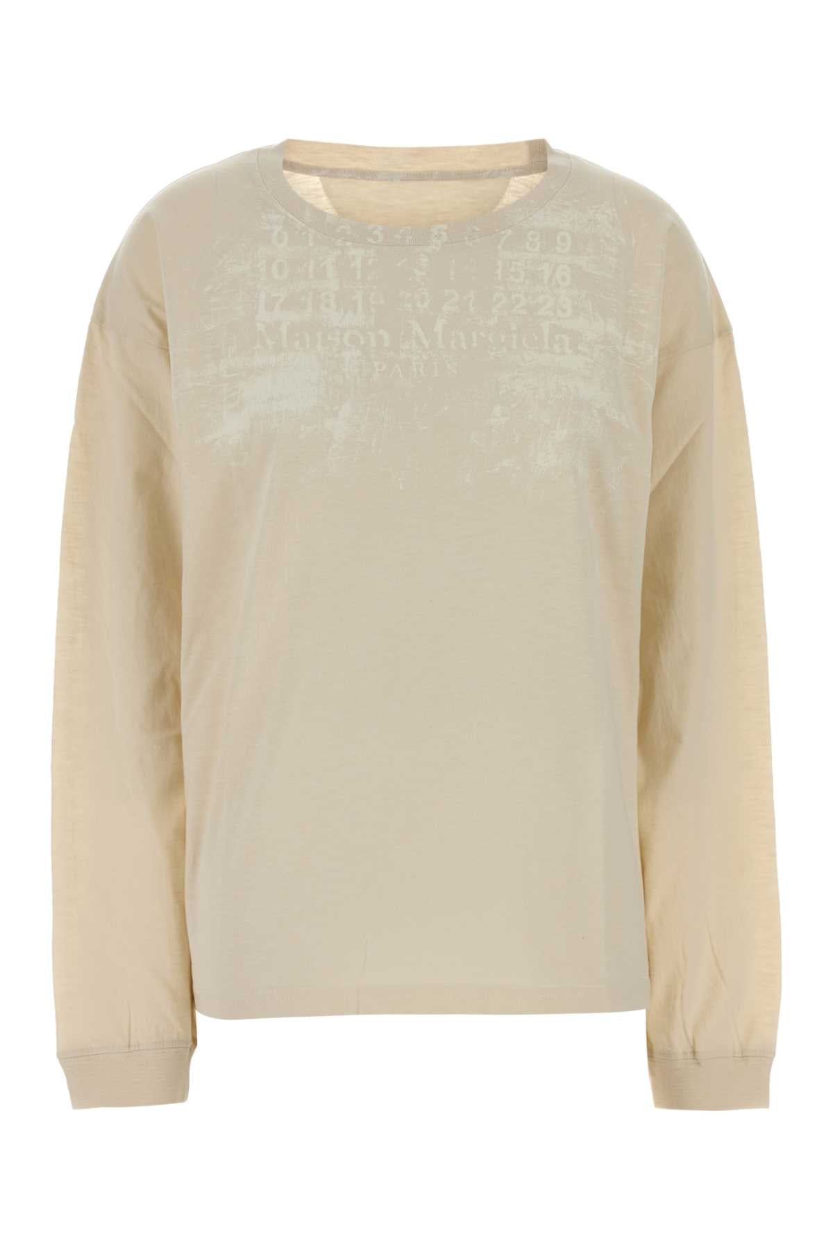 Maison Margiela Numbers Longsleeve Sweatshirt — Cream