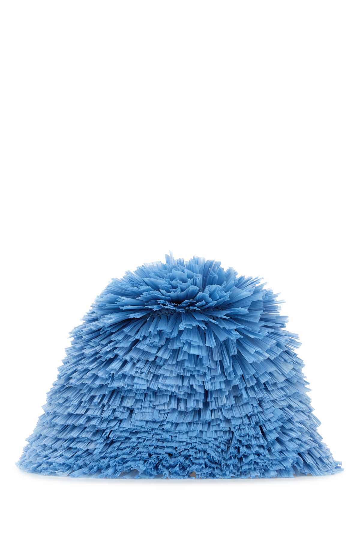 Prada CAPPELLI Embellished Raffia Bucket Hat — Blue