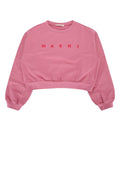 Marni Kids Logo-Embroidered Cotton Sweatshirt — Pink