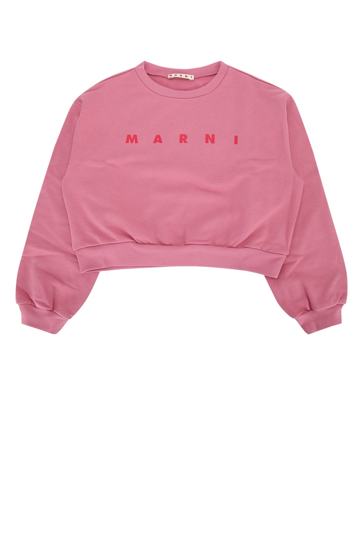 Marni Kids Logo-Embroidered Cotton Sweatshirt — Pink