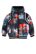 Dkny Junior Multicolor Graphic Print Down Jacket — Multicolor