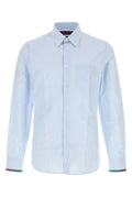 Gucci Embroidered Poplin Shirt — Light Blue