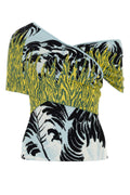 Bottega Veneta Embroidered Jacquard Blouse — Yellow