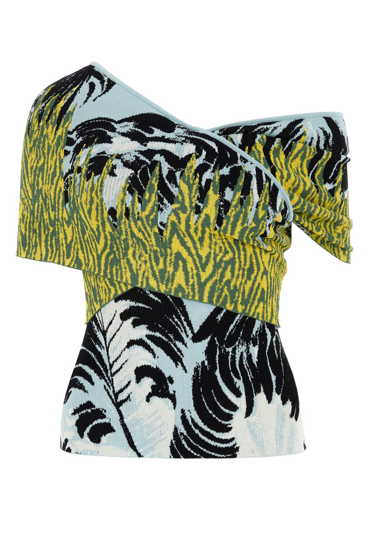 Bottega Veneta Embroidered Jacquard Blouse — Yellow