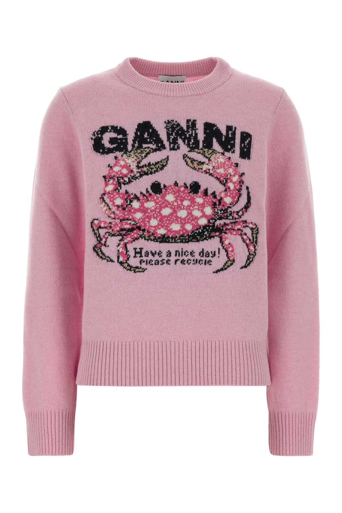 Ganni Wool Sweater — Pink