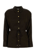 Ganni Satin Shirt — Brown