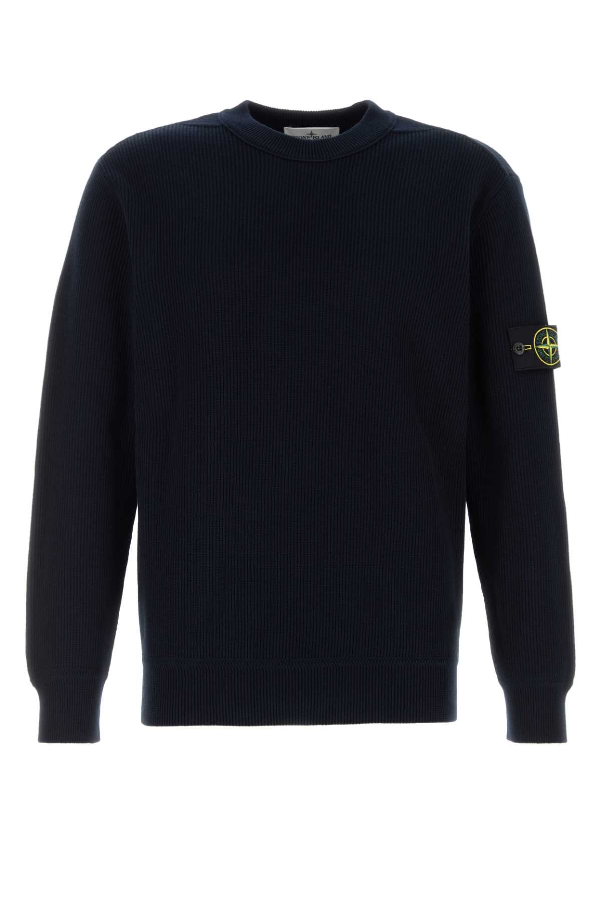 Stone Island Neck Sweater — Navy