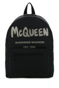 Alexander McQueen Logo-Print Backpack — Black