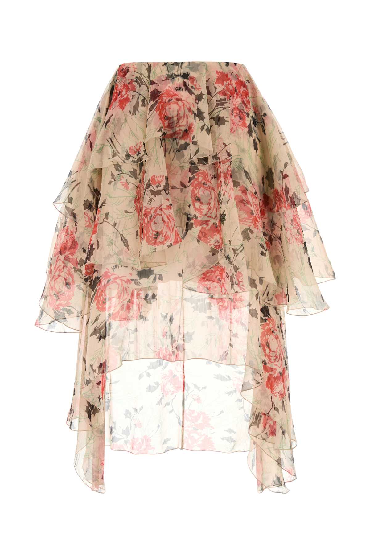 Loewe Floral Silk Skirt — Multicolor