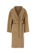 Aftercoat Wool-Cashmere Blend Coat — Beige