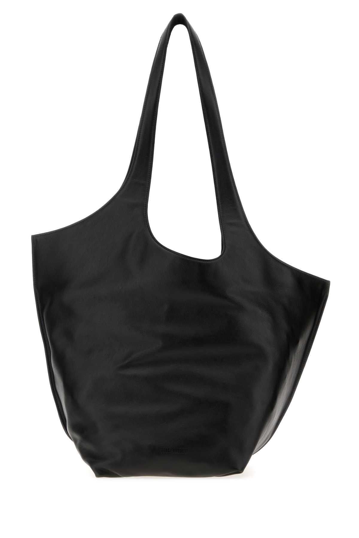 The Attico La Scoop Shoulder Bag — Black