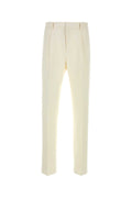 Ferragamo Cotton Blend Trousers — Ivory