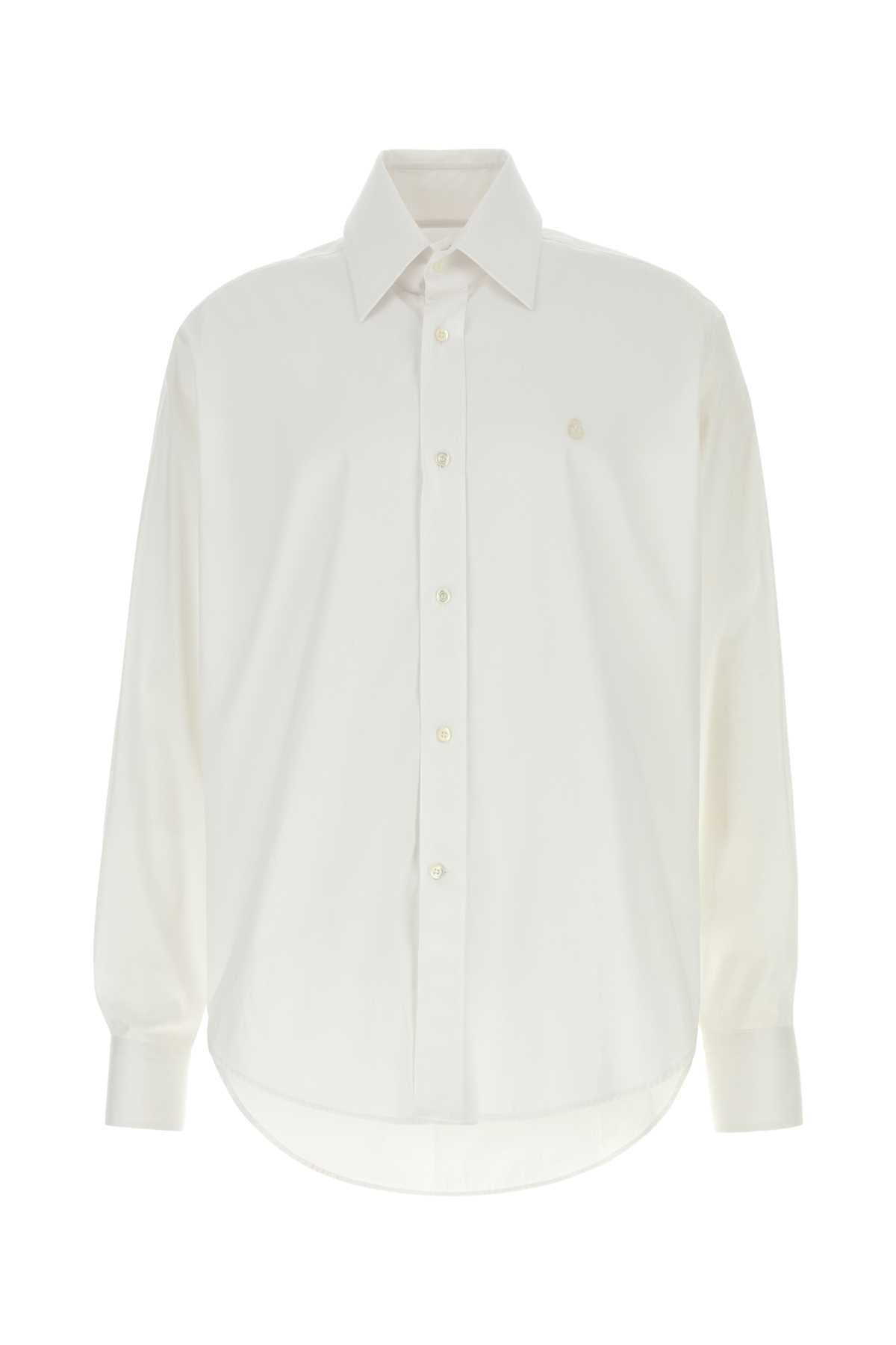 Alexander McQueen Cotton Oxford Shirt — White