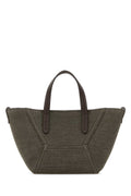 Brunello Cucinelli Fabric Shoulder Bag — Green