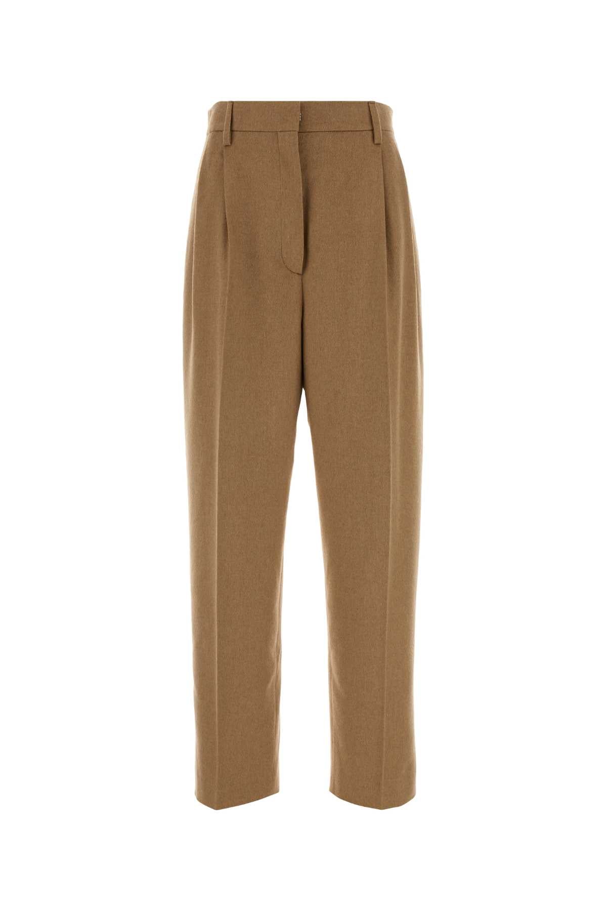 Prada Camel Wool Trousers — Camel