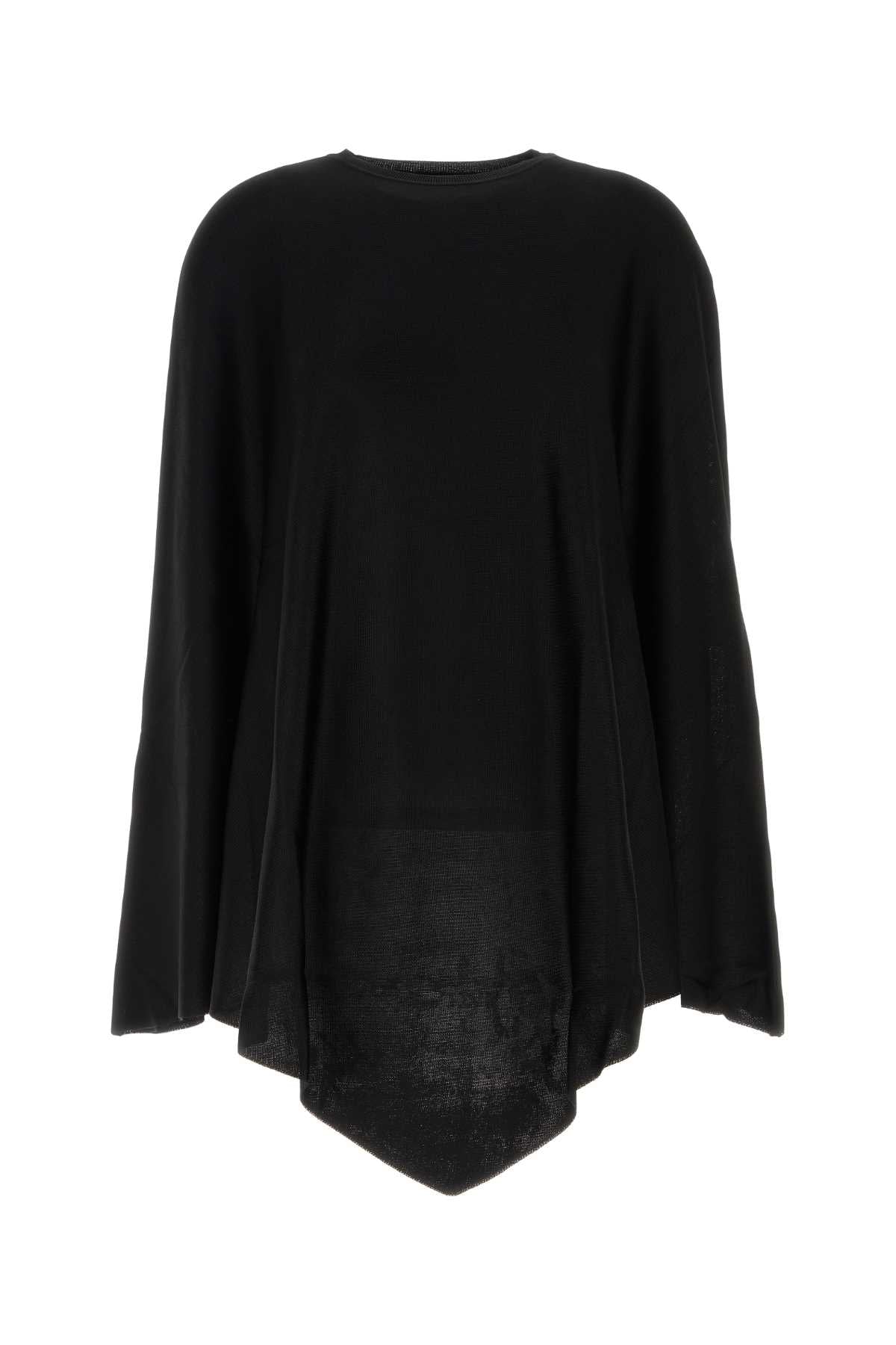 Balenciaga With Cape Sweater — Black