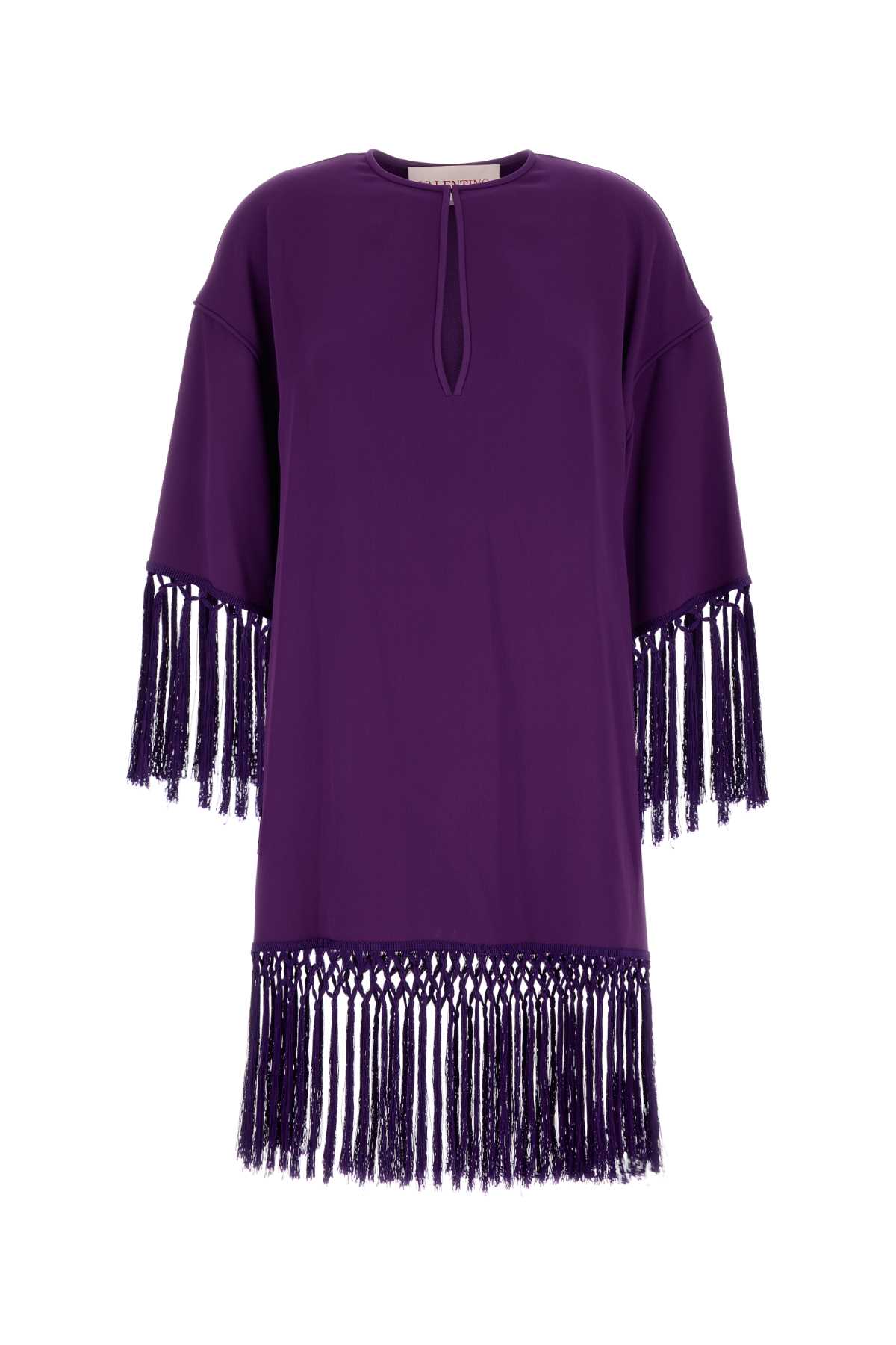 Valentino Garavani Solid Dress — Purple
