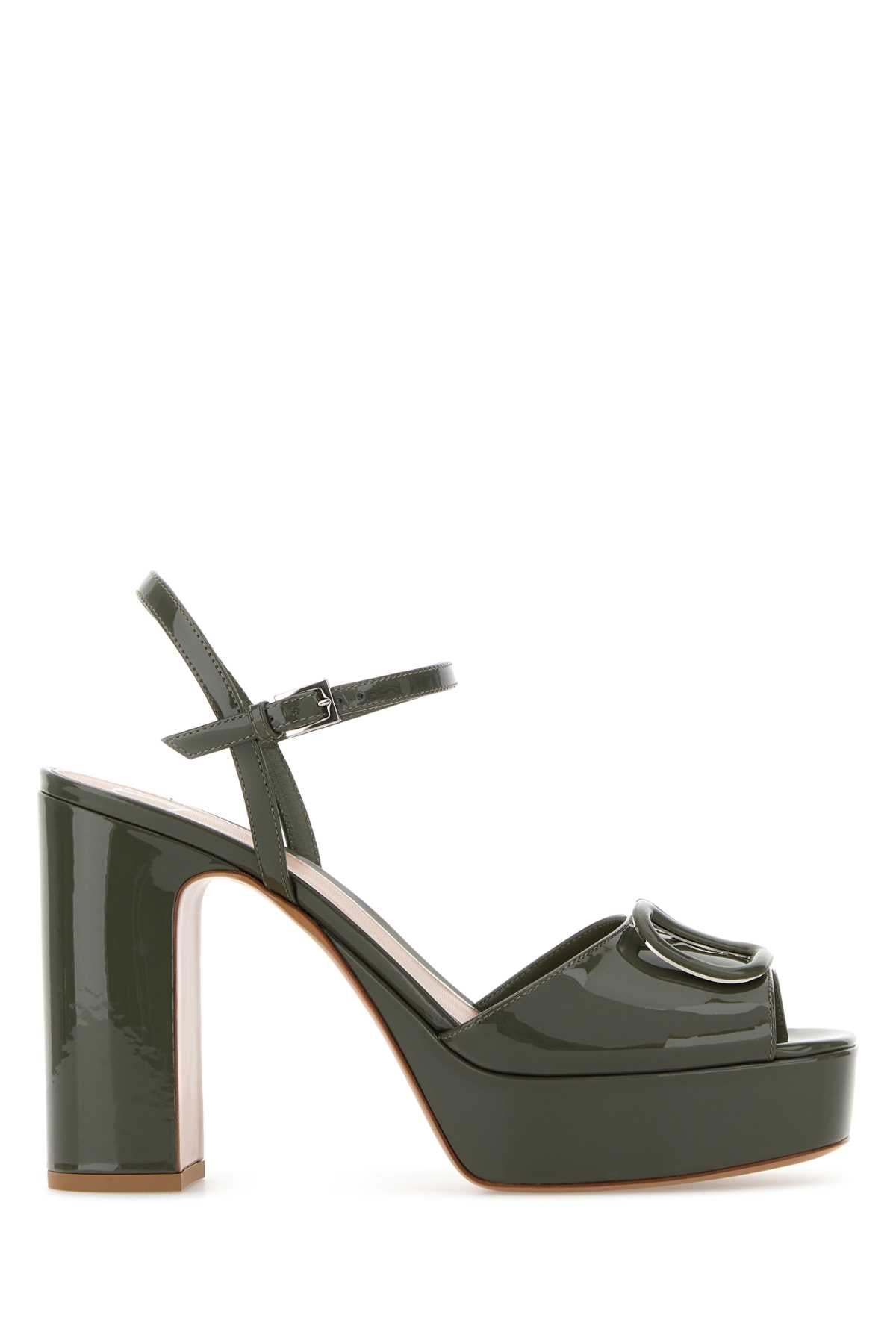 Valentino Garavani Vlogo Sandals — Green