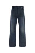 Balenciaga Curved Knee Jeans — Navy