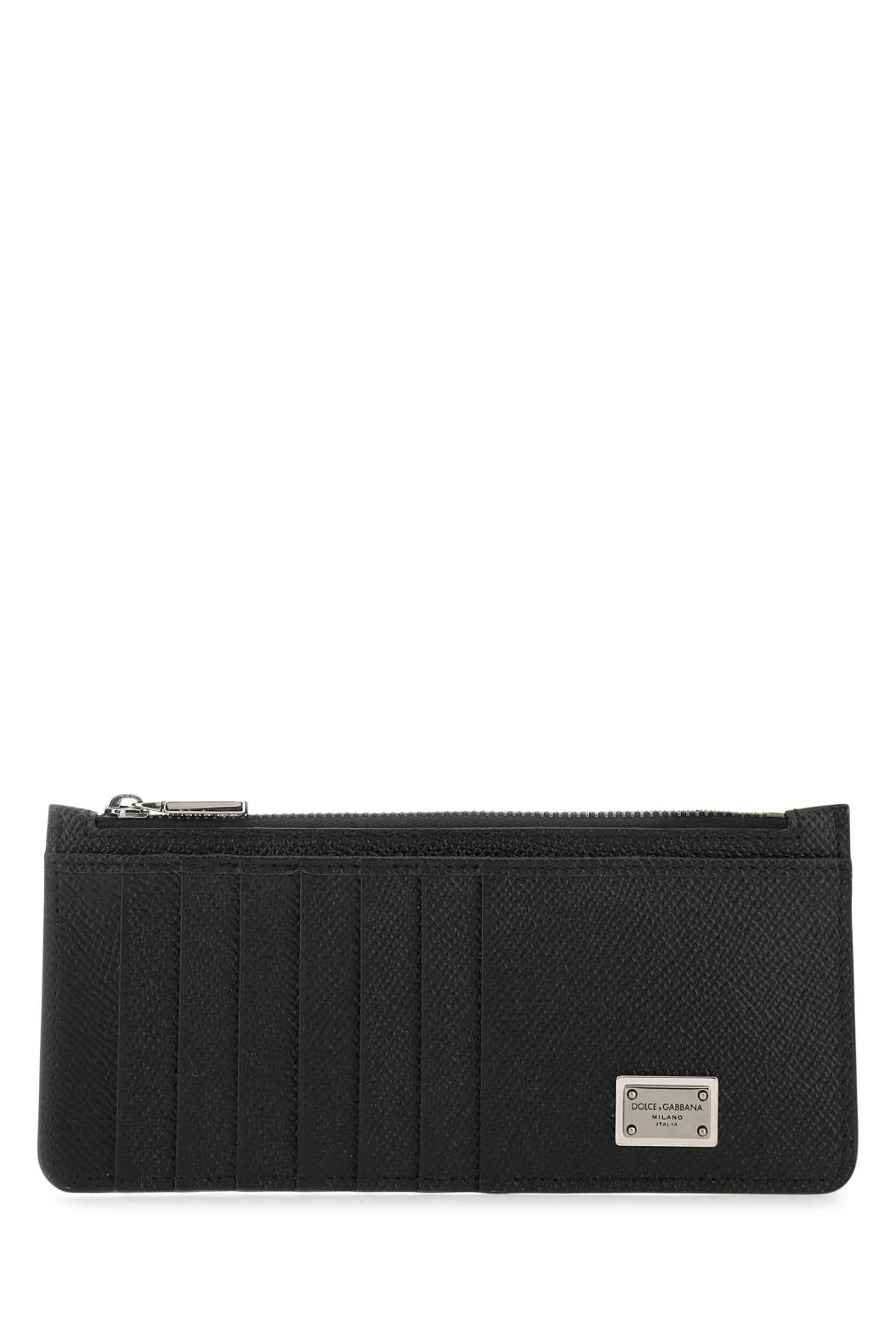 Dolce & Gabbana Calf Leather Card Case — Black