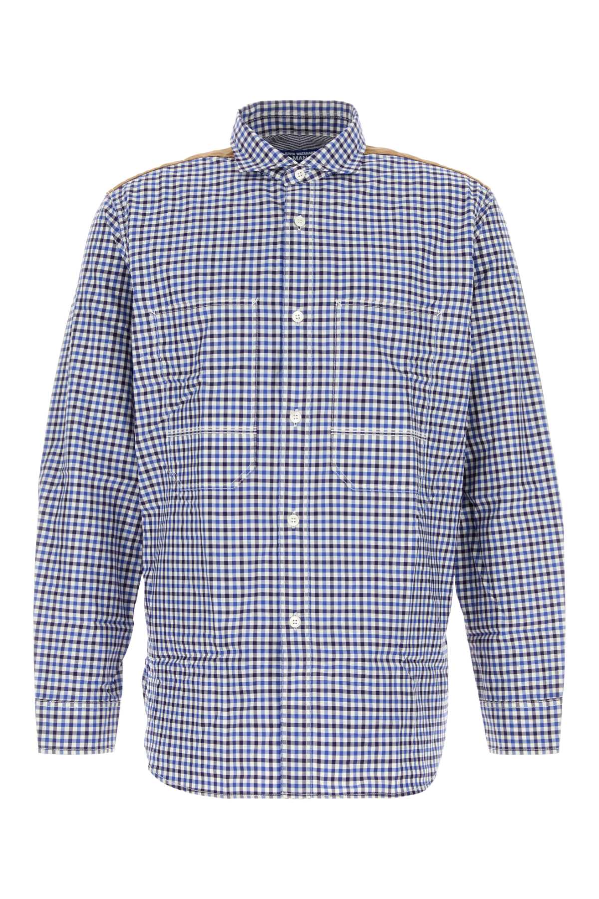 Camisa de algodón a cuadros vichy Junya Watanabe - Azul