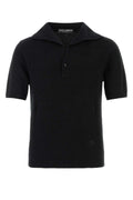 Dolce & Gabbana Cotton-Nylon Polo — Black