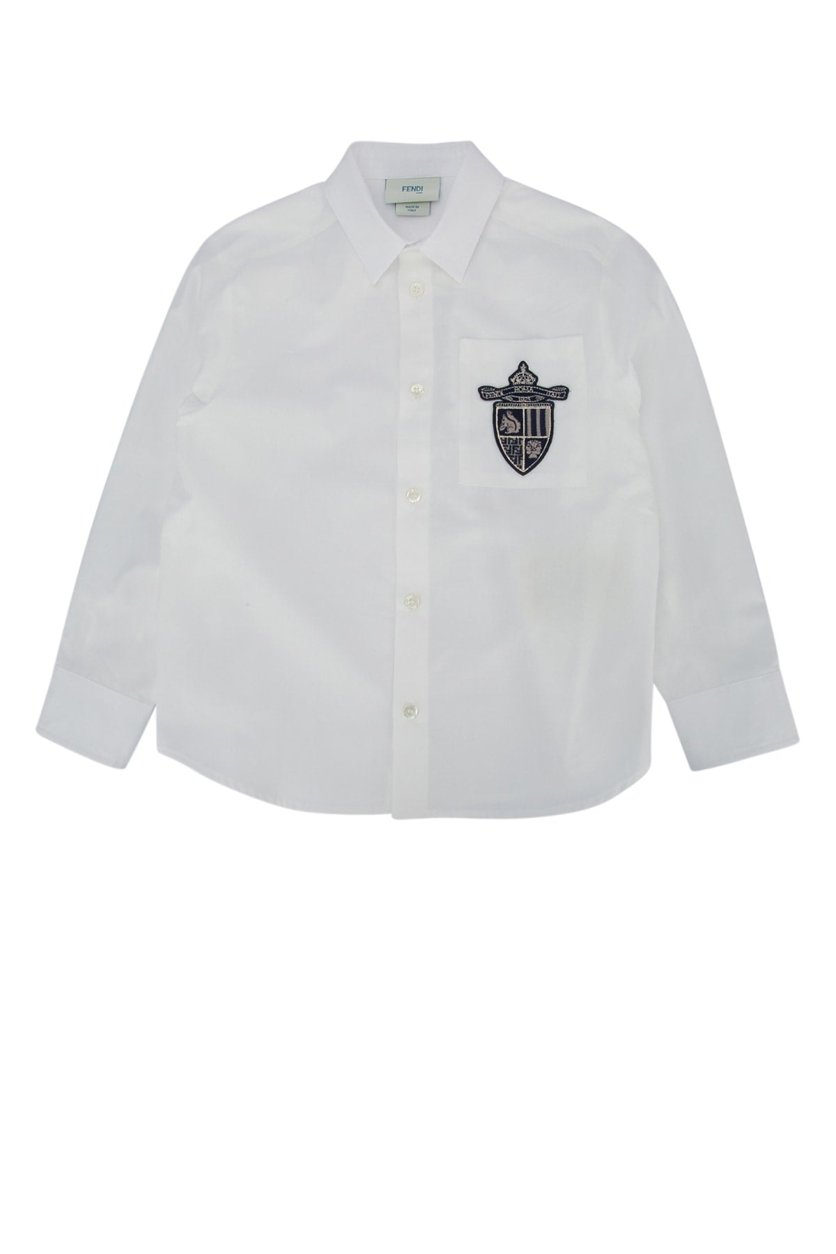 Fendi Kids Popeline Shirt — White