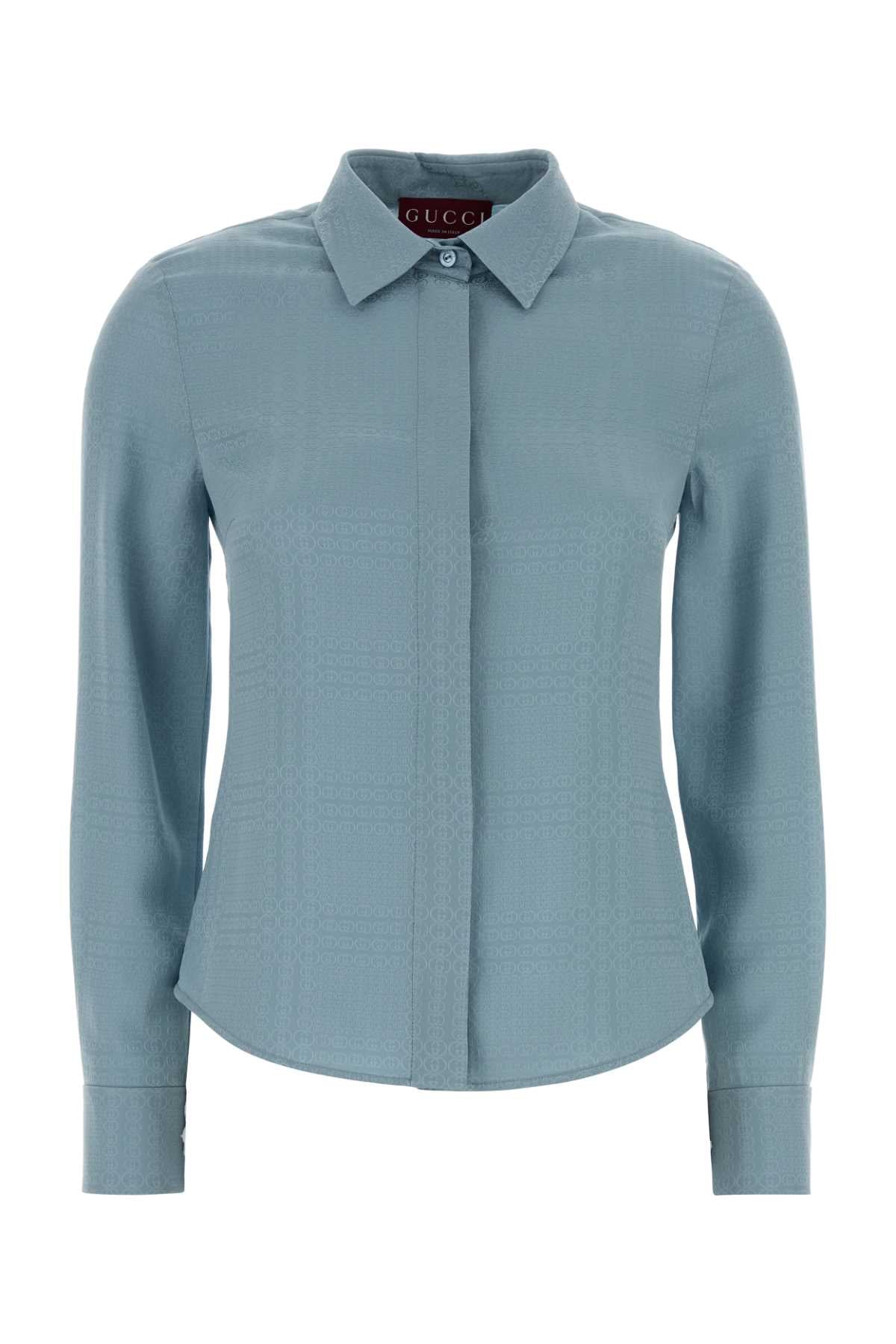 Gucci Silk Shirt — Blue