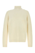 Prada Virgin Wool Ribbed Sweater — White