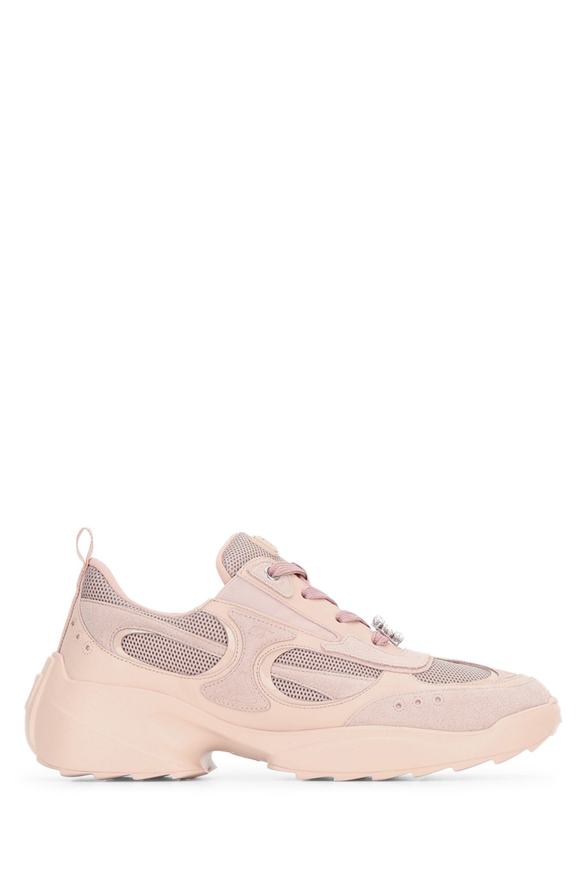 Roger Vivier Viv on the Run Mini High Heel Shoe — Beige