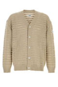 MM6 Maison Margiela Cotton Knit Cardigan — Beige