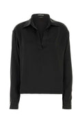 Tom Ford Silk Polo Blouse — Black