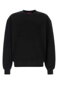 Gucci Logo-Embossed Cotton Sweatshirt — Black