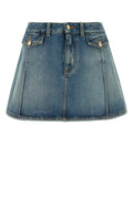 Alexander McQueen Denim Mini Skirt — Blue