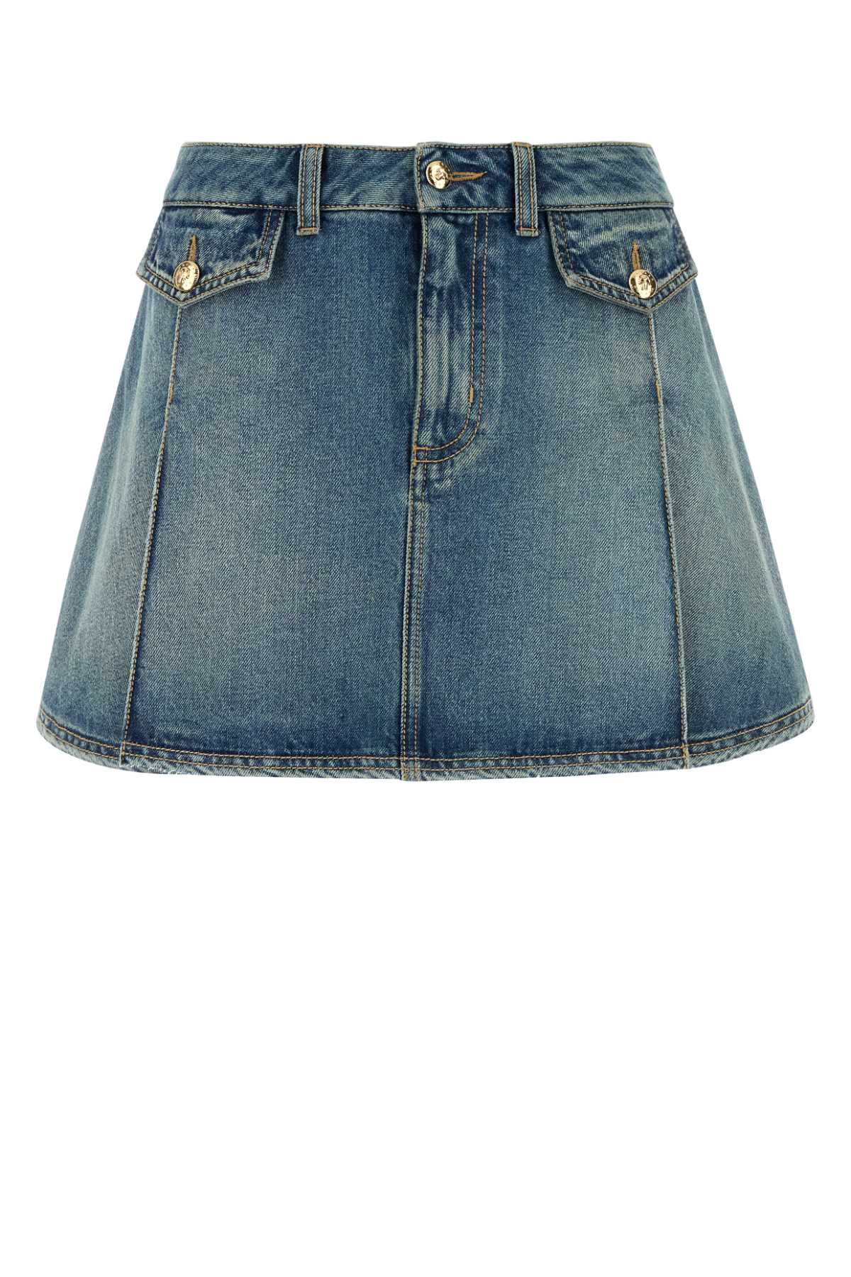 Alexander McQueen Denim Mini Skirt — Blue