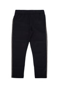 Moncler Jr Striped Side-Tape Leggings — Black