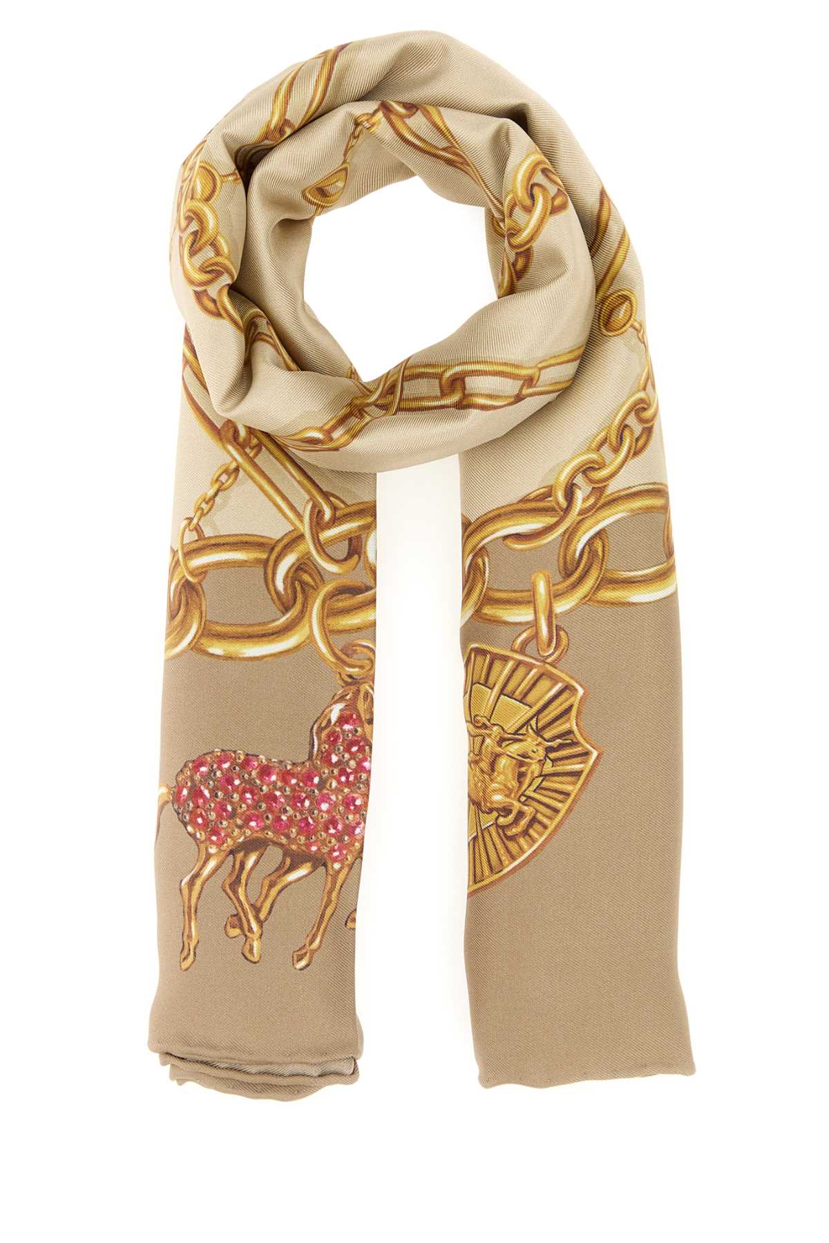 Burberry Check Scarf — Beige