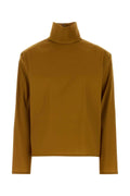 Saint Laurent Silk Blend Turtleneck — Orange
