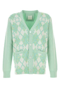 Givenchy Neck Cardigan — Green