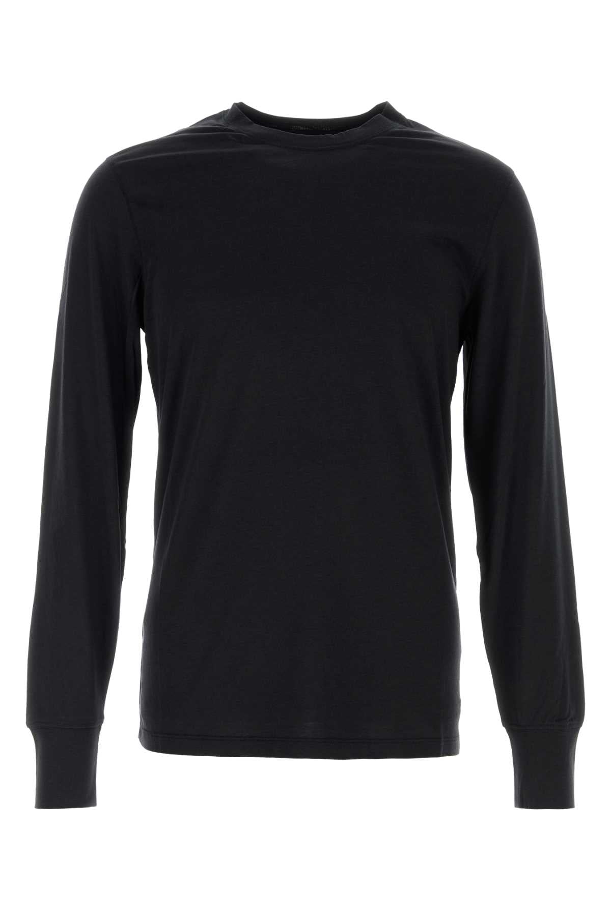 Tom Ford Lyocell-Cotton Blend Sweater — Black