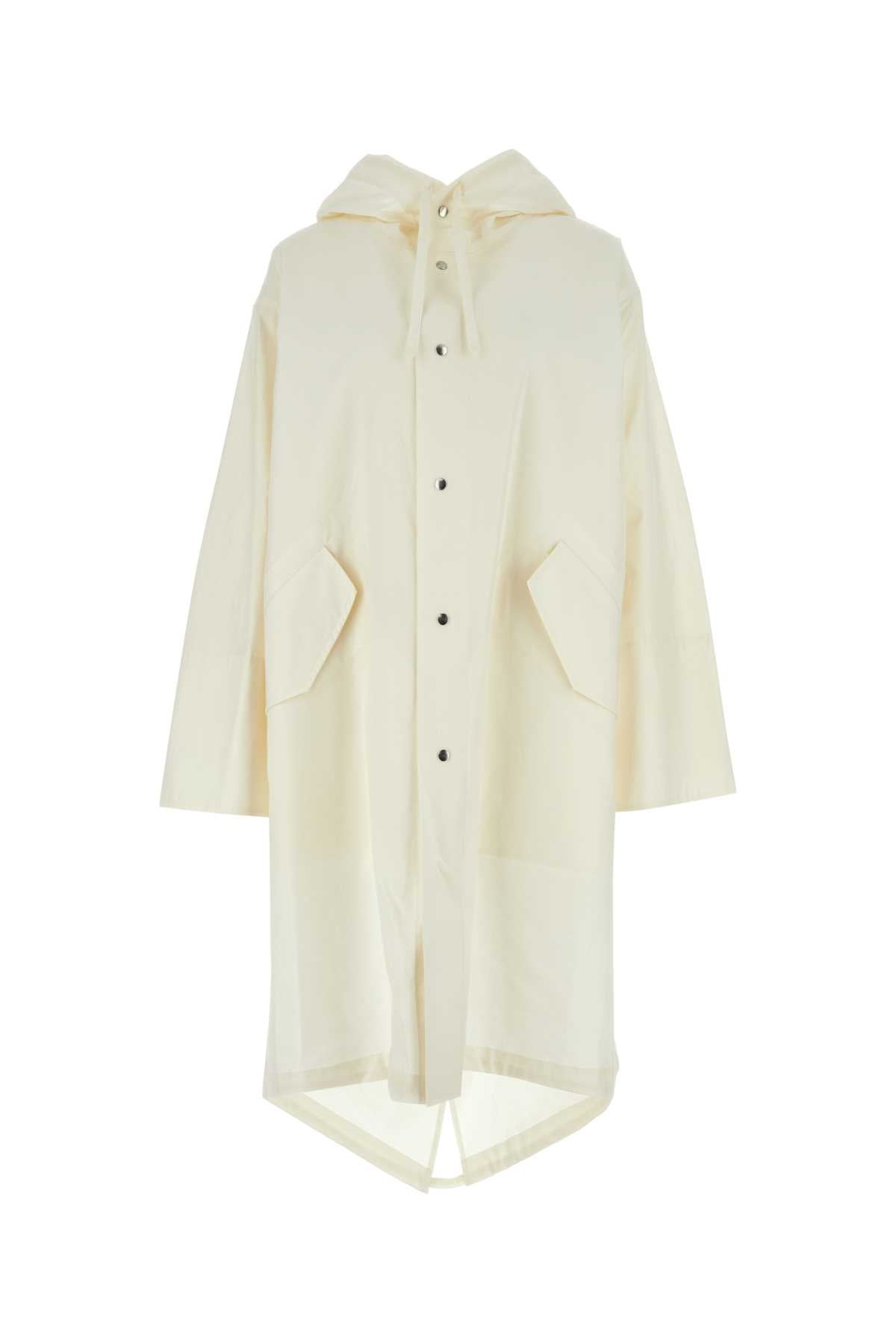 Jil Sander Cotton Hooded Raincoat — White