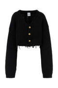 Vetements Cropped Cardigan — Black